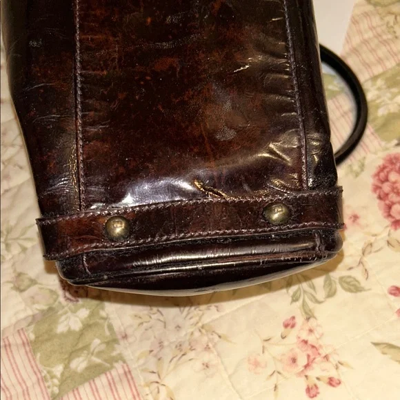 Fendi Dark Burgundy Leather Satchel - Picture 15 of 16